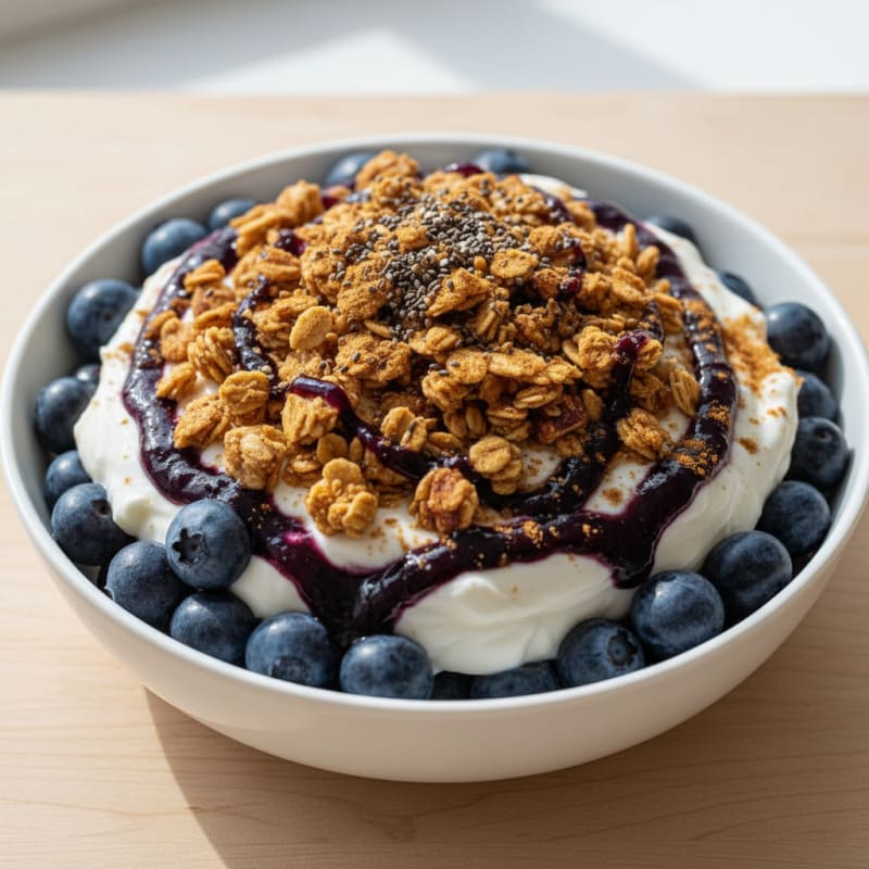 Creamy Berry Yogurt Parfait with Granola