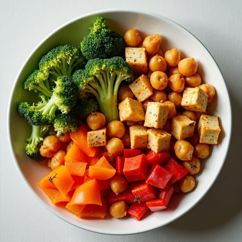 Crispy Chickpea and Roasted Vegetable Power Bowl