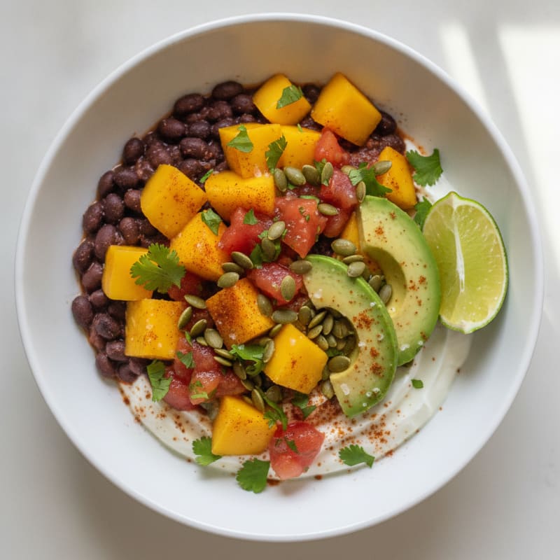 Mexican Savory Yogurt Bowl with Fruits
