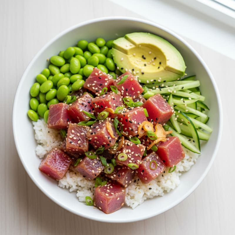 Zesty Hawaiian Tuna Poke Bowl