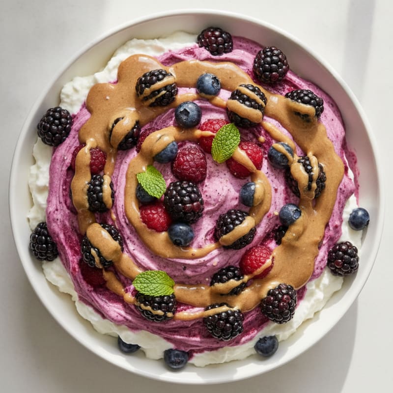 Silky Protein Yogurt with Mixed Berries