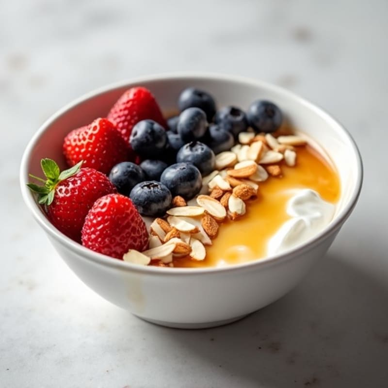 Crunchy Greek Yogurt Power Bowl with Honey-Drizzled Berries