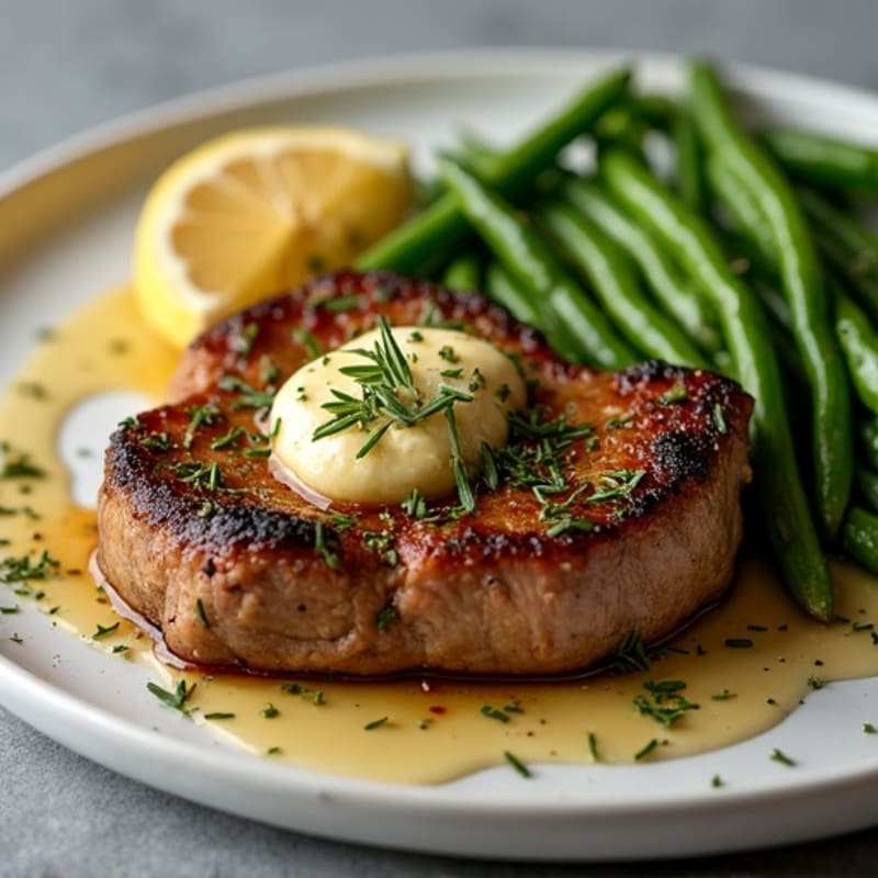 Herb-Crusted Pan-Seared Steak with Garlic Butter