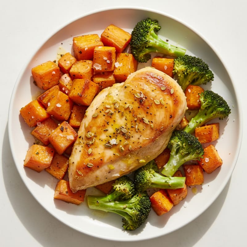 Baked Lemon Herb Chicken with Roasted Vegetables