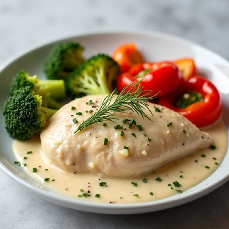 Creamy Coconut Chicken with Roasted Vegetables