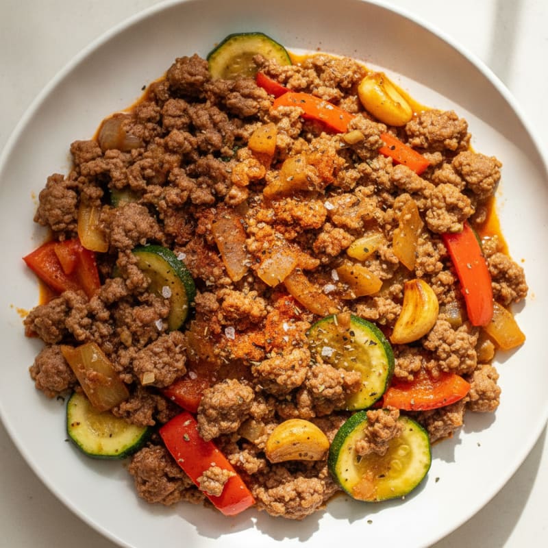 Savory Ground Beef Skillet with Vegetables
