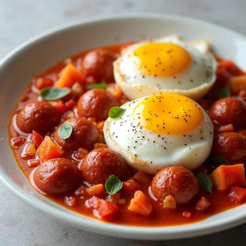 Spiced Tomato Poached Eggs
