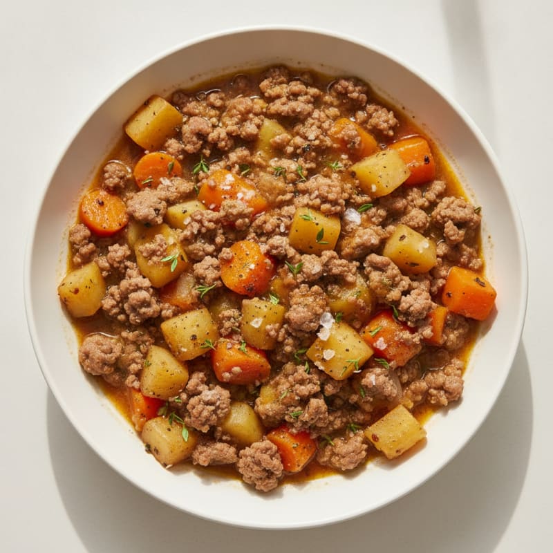 Savory Beef Mince with Root Vegetables