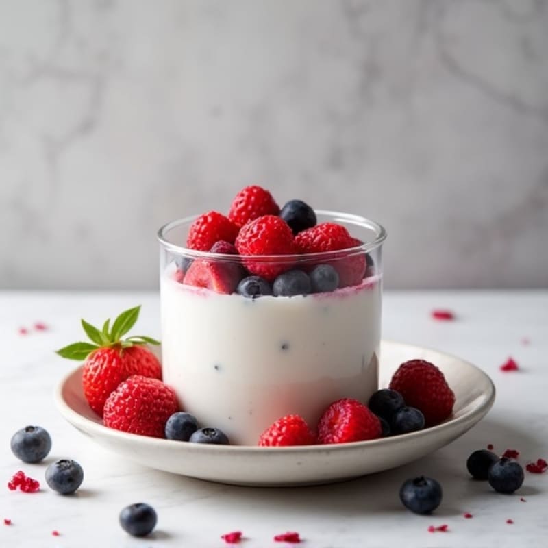 Greek Yogurt Protein Mousse with Berries