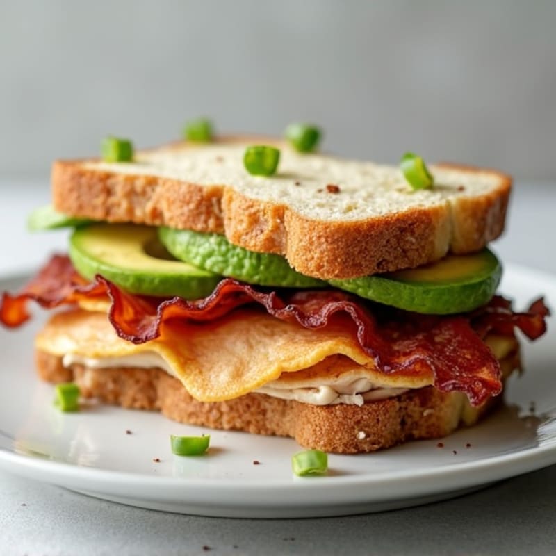 Roasted Turkey Club with Crispy Bacon and Fresh Avocado