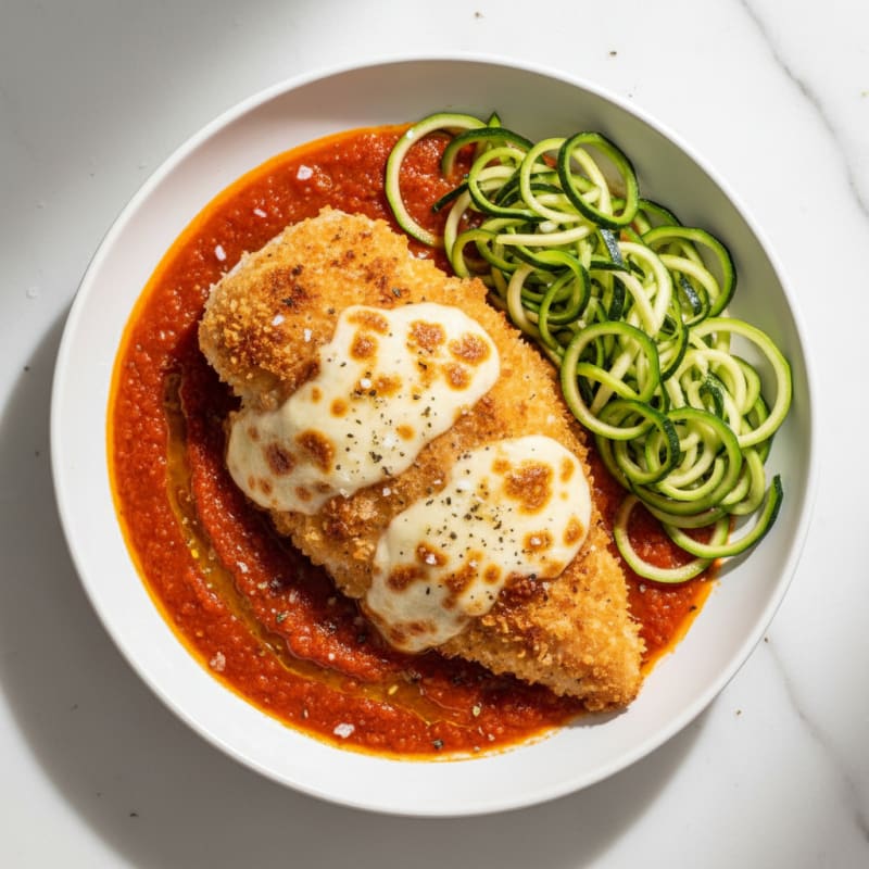 Crispy Baked Chicken Parmesan with Zesty Marinara
