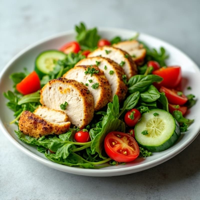 Chicken Salad with Fresh Herbs and Crunchy Veggies
