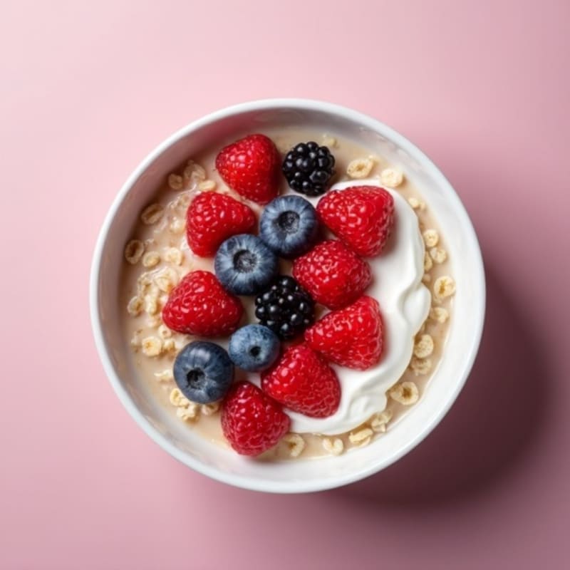 Creamy Berry Protein Oats