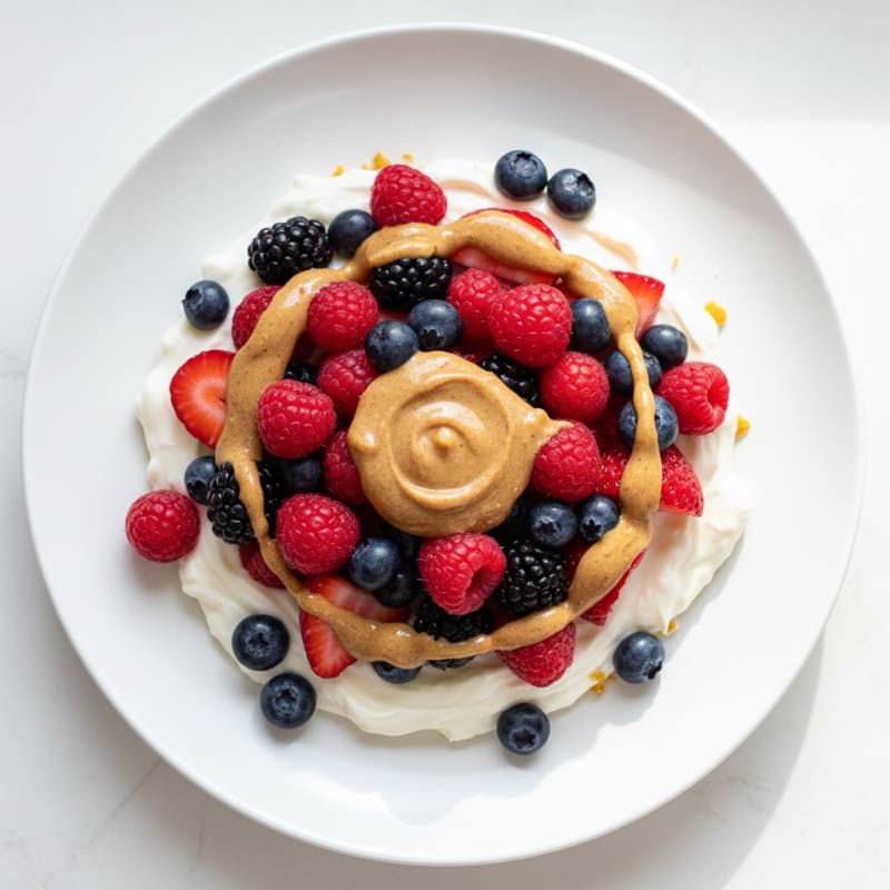 Silky Greek Yogurt Protein Pudding with Mixed Berries