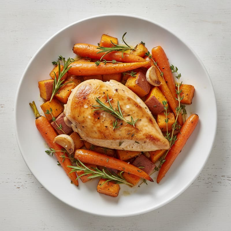 Savory Herb-Roasted Chicken with Root Vegetables