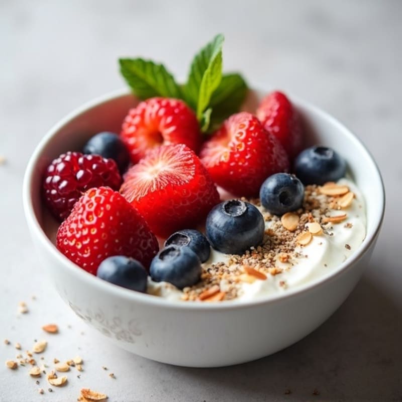Triple Berry Protein-Packed Greek Yogurt Bowl