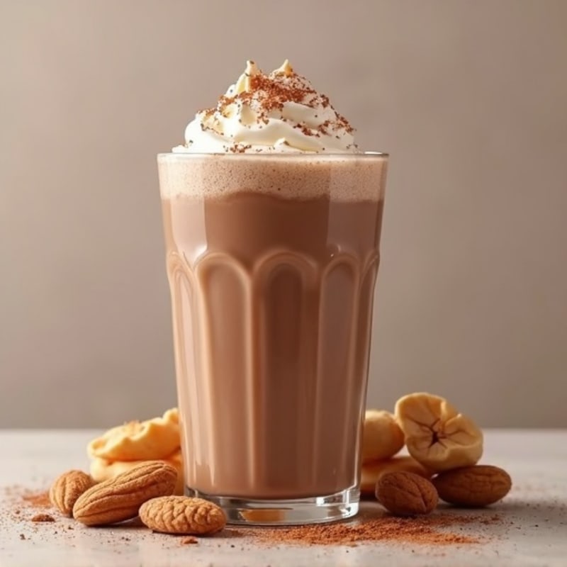 Chocolate Protein Shake with Peanut Butter
