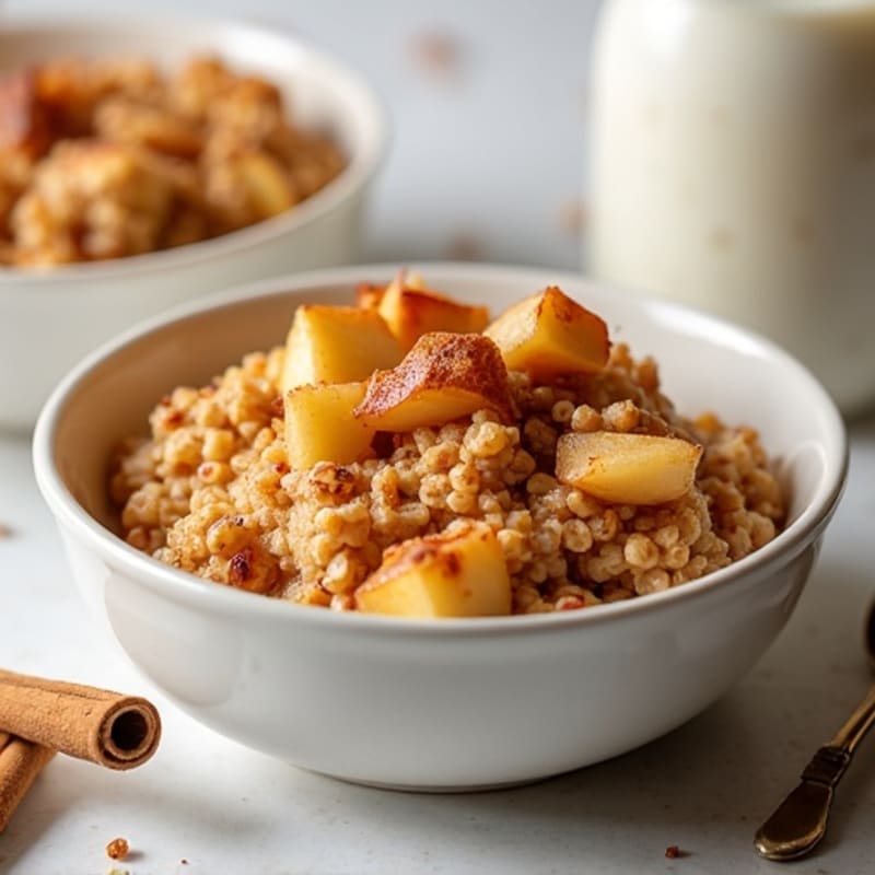 Hearty Baked Cinnamon Apple Protein Oats