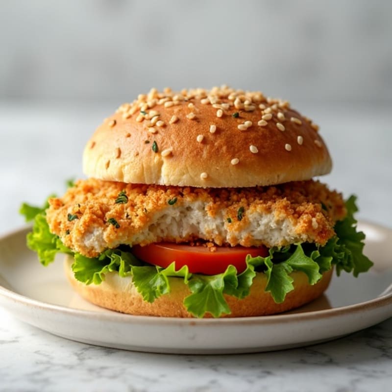 Crispy Herb-Crusted Baked Chicken Sandwich