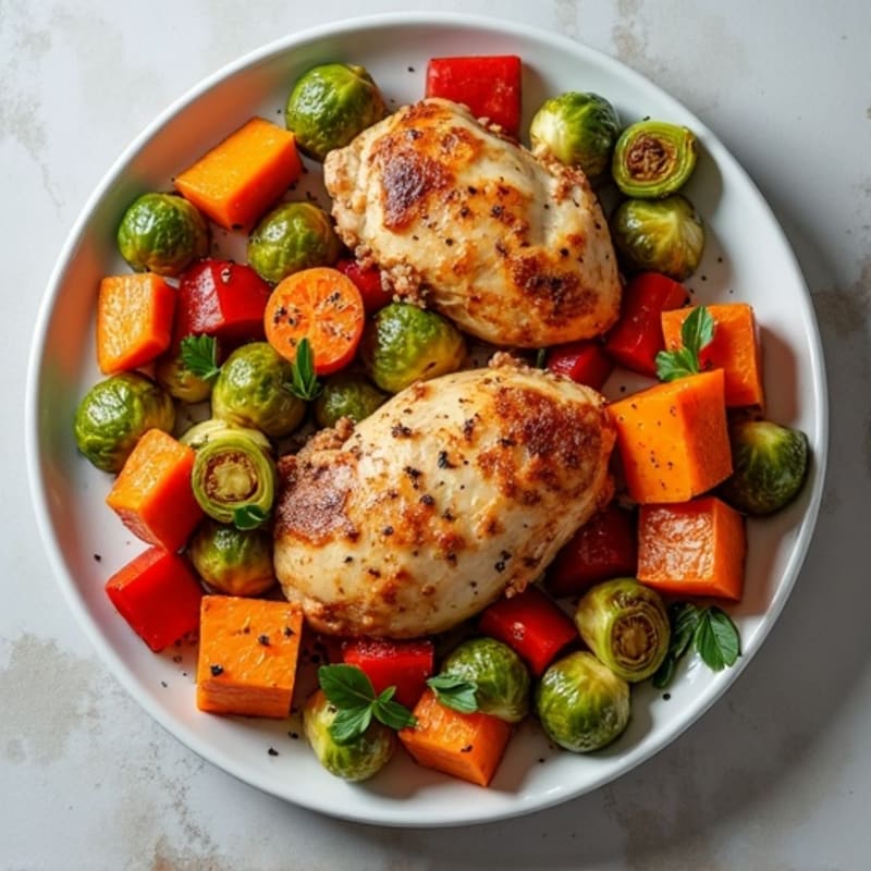 Sheet Pan Roasted Chicken and Crispy Vegetables