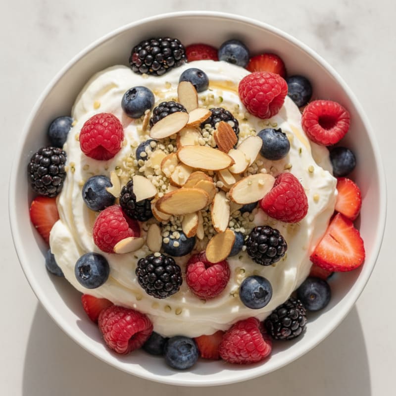 Creamy Greek Yogurt Protein Parfait with Mixed Berries