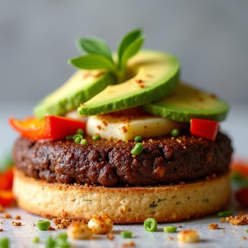 Smoky Black Bean Burgers with Creamy Avocado