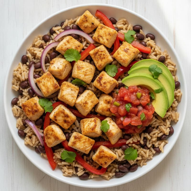 Chicken Taco Rice Bowl