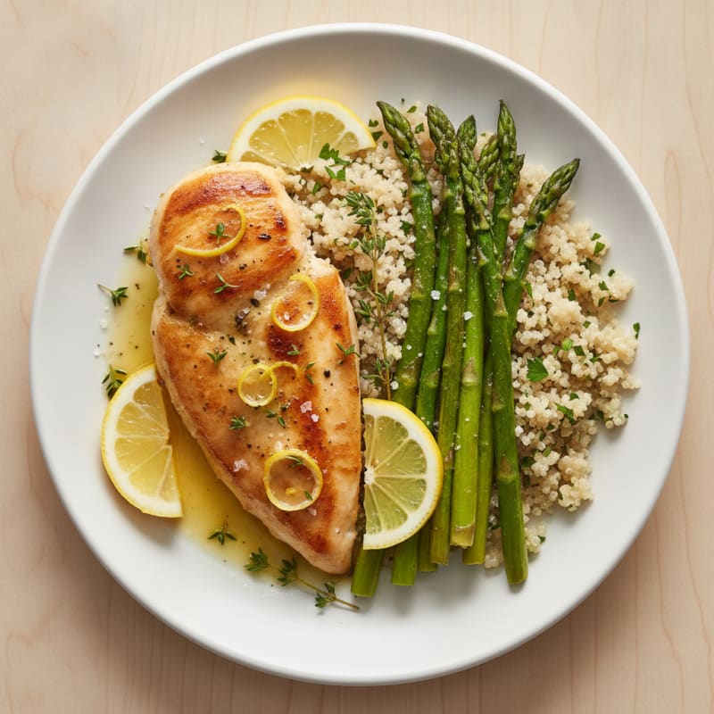 Lemon Herb Chicken with Roasted Asparagus