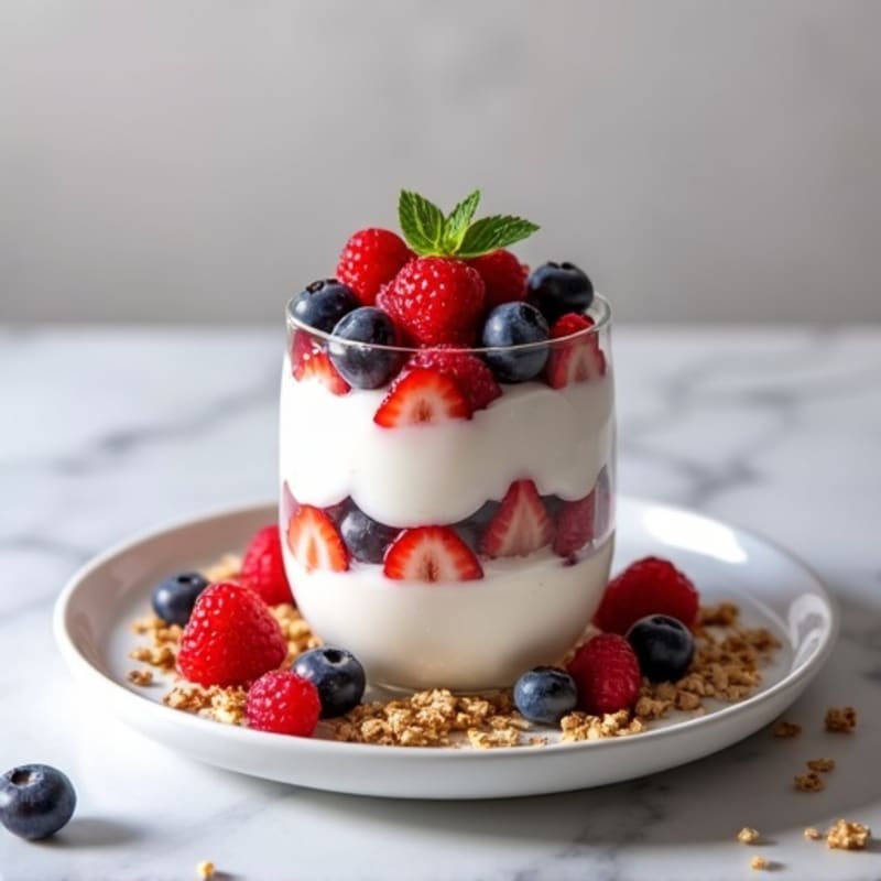 Creamy Greek Yogurt Protein Parfait with Mixed Berries