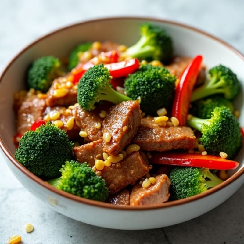 Crispy Garlic Ginger Beef and Broccoli Stir-Fry