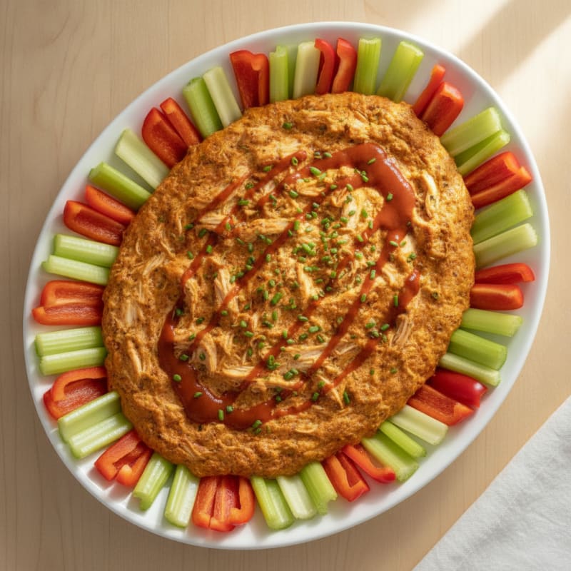 Clean Buffalo Chicken Dip Platter
