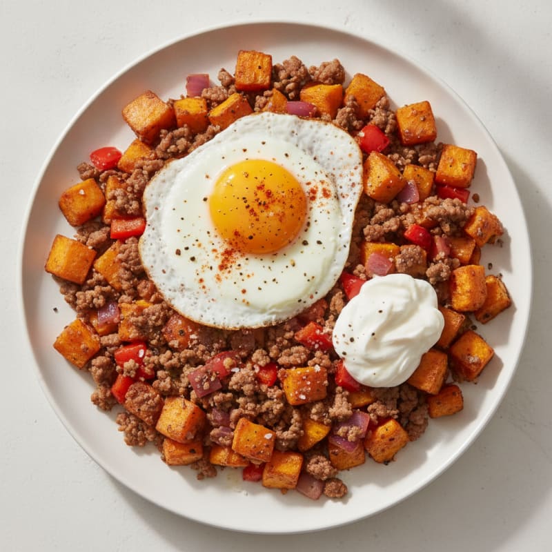 Ground Beef Sweet Potato Hash