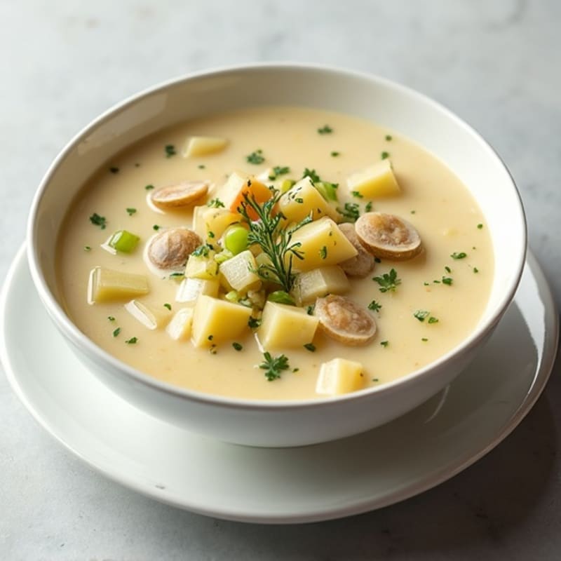 Lighter Creamy Clam Chowder
