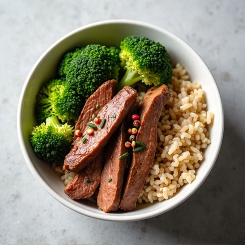 Ginger-Garlic Beef and Broccoli Rice Bowl