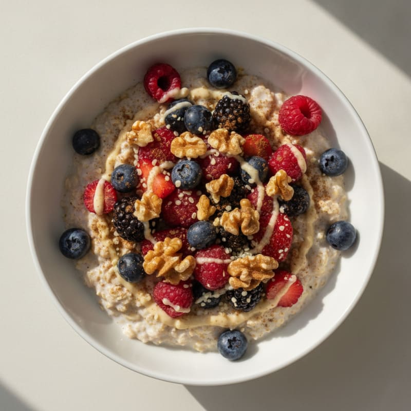 Overnight Oats with Berries and Nuts