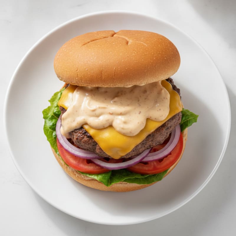 Classic Beef Cheeseburger with Secret Sauce
