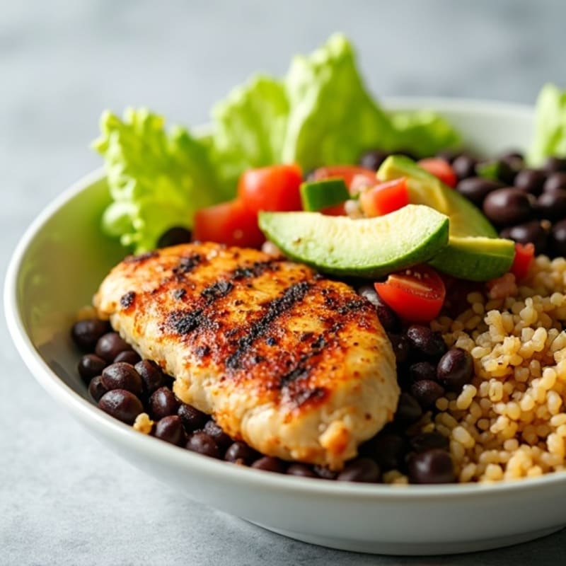 Hearty Black Bean Burrito Bowl with Fresh Pico de Gallo