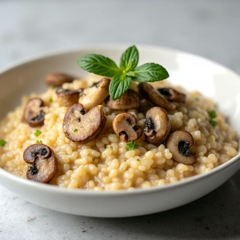 Healthy Creamy Mushroom Risotto