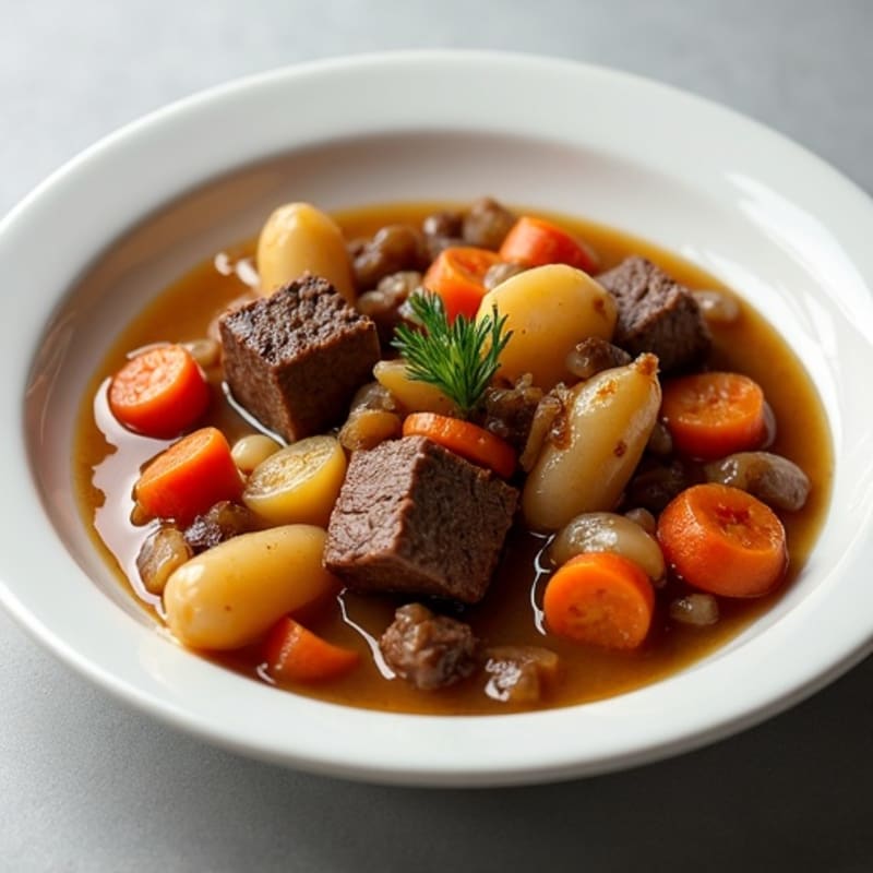 Tender Slow-Cooked Beef with Root Vegetables