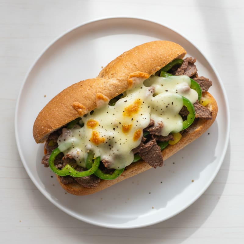 Classic Philly Cheesesteak Sandwich