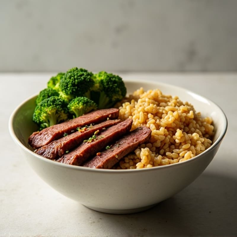 Ginger-Garlic Beef and Broccoli Rice Bowl