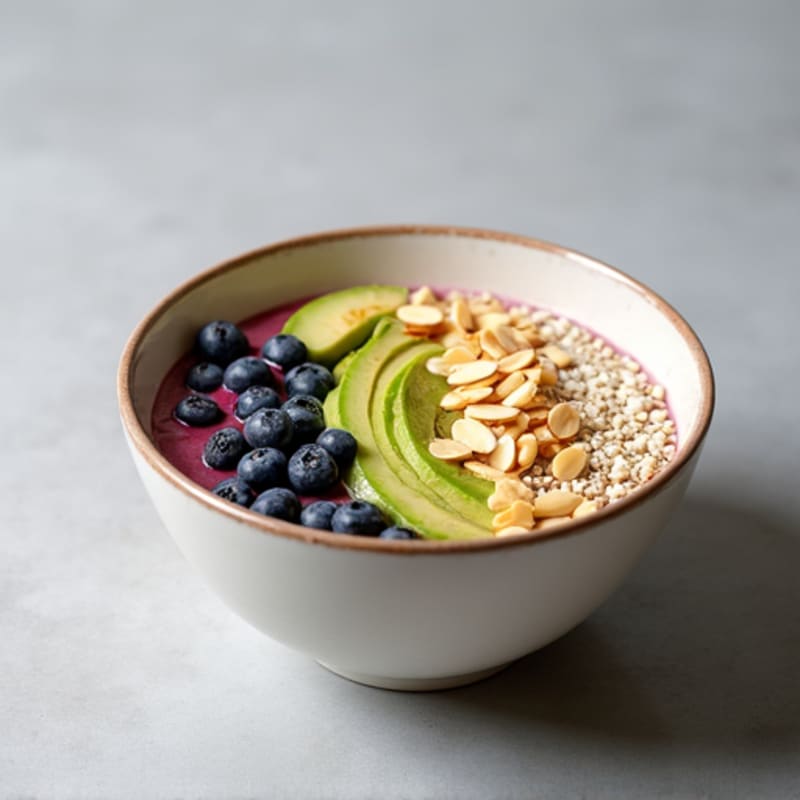 Cottage Cheese and Whey Protein Smoothie Bowl with Almonds