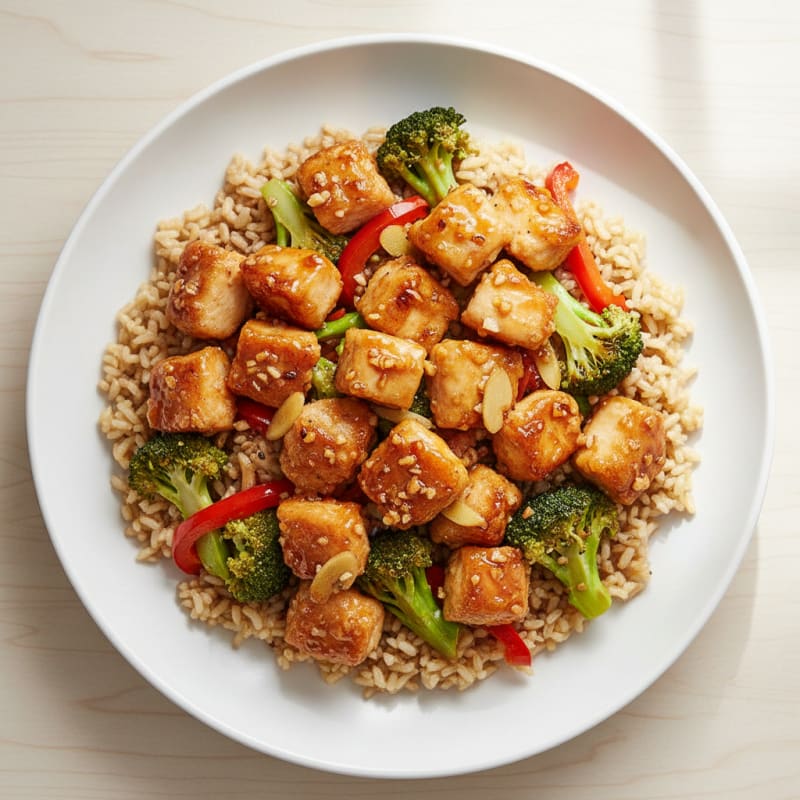 Crispy Honey-Garlic Chicken Stir-Fry