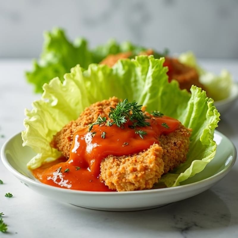 Crispy Buffalo Chicken Lettuce Wrap