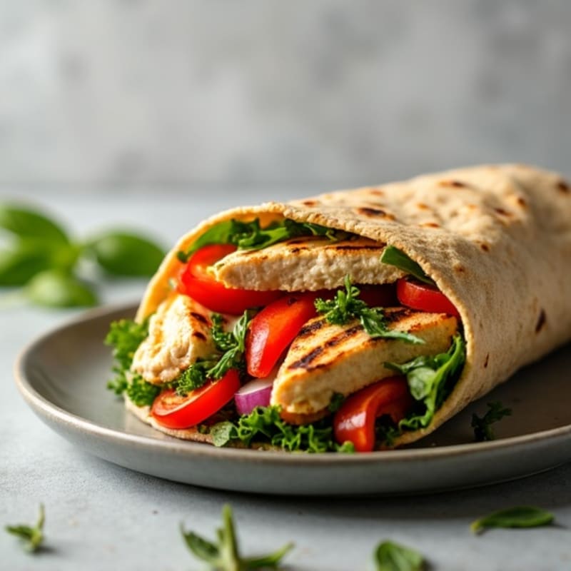 Herb-Grilled Chicken and Fresh Veggie Wrap