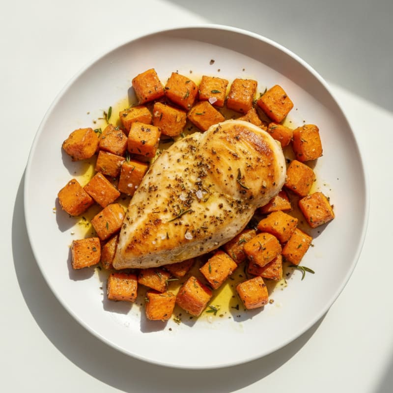Garlic Herb Chicken with Roasted Root Vegetables