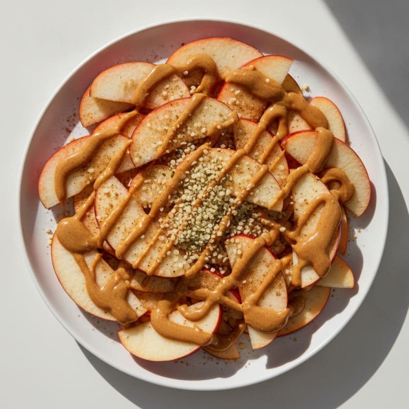 High-Protein Peanut Butter Apple Nachos