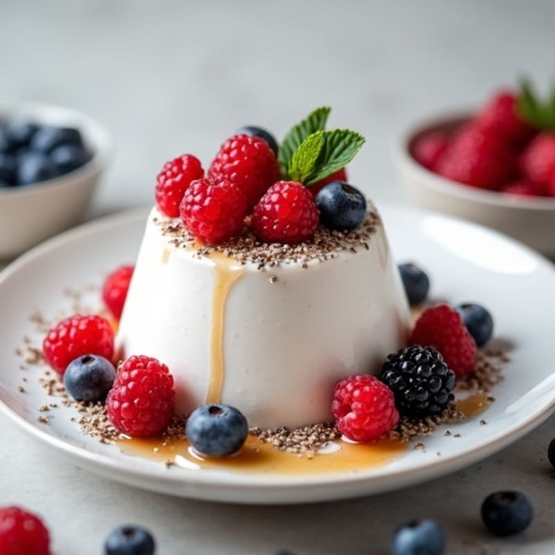 Greek Yogurt Protein Mousse with Berries
