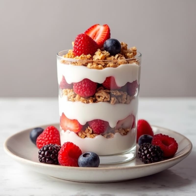 Greek Yogurt Protein Parfait with Berries