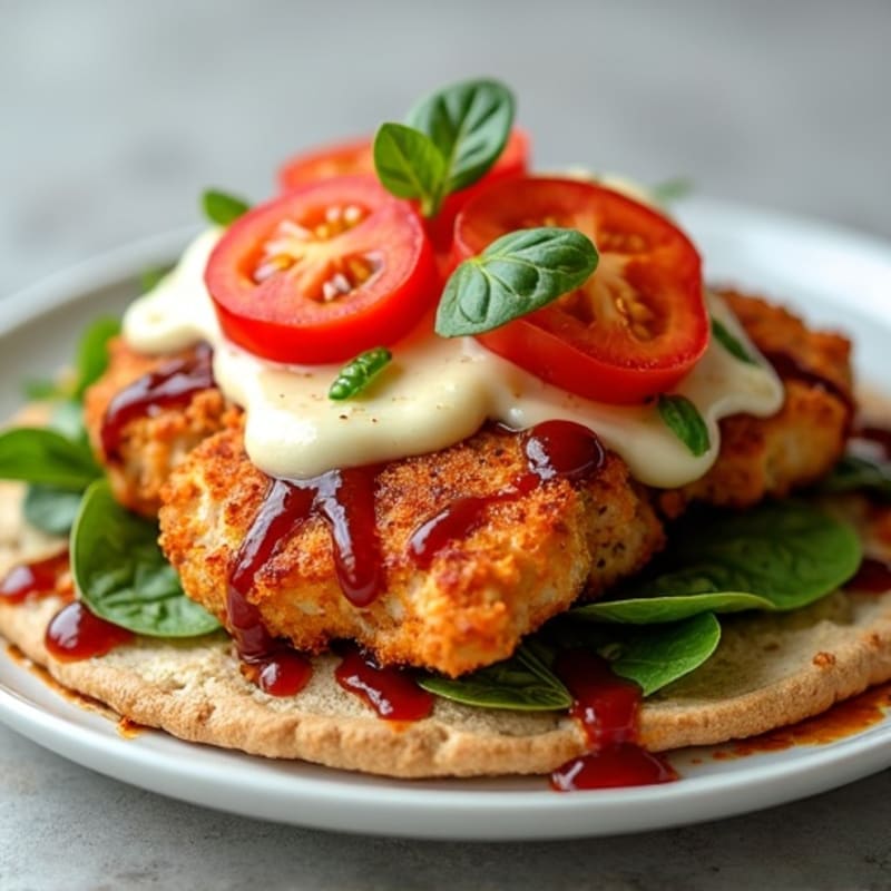 Crispy BBQ Ranch Chicken Flatbread